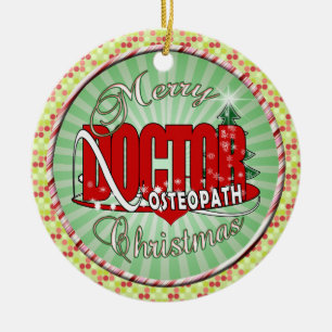 CHRISTMAS OSTEOPATH DOKTOR JULGRANSPRYDNAD KERAMIK