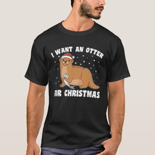 Christmas Otter Otter For All Christmas Otters T Shirt (Framsida)