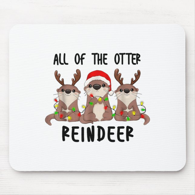 Christmas Otters Cute All Of The Otter Reindeer  Musmatta (Framsidan)