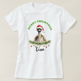 Christmas Oz Animals Emu Matching Women's T Shirt