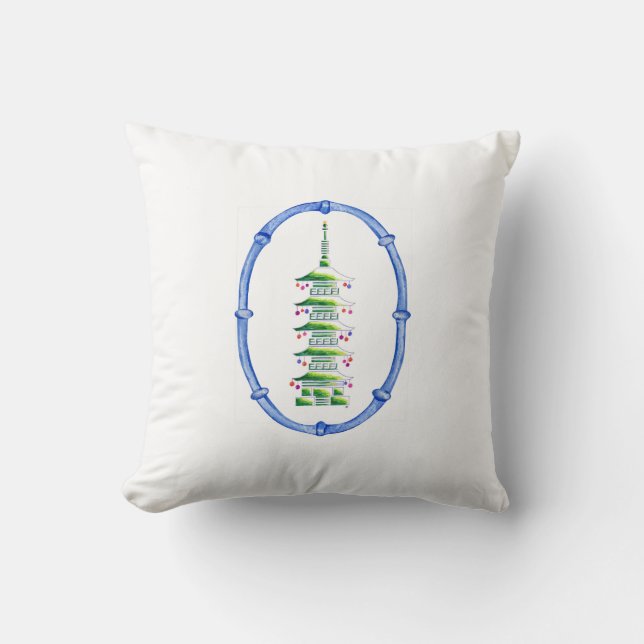 Christmas Pagoda Accent Pillow Kudde (Framsida)