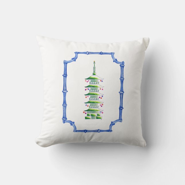 Christmas Pagoda Accent Pillow Kudde (Framsida)