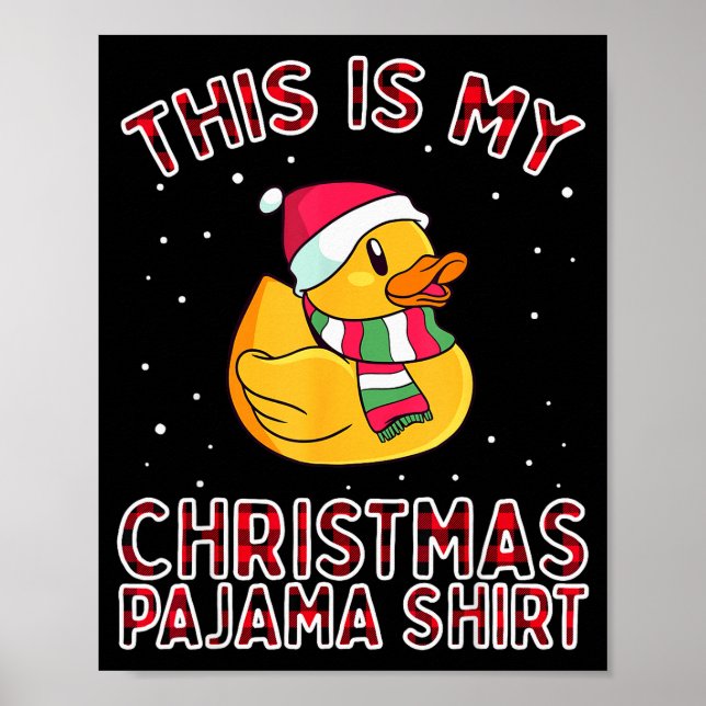 Christmas Pajamas For Family Duck This Is My Funny Poster (Framsidan)
