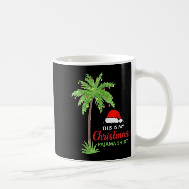 Christmas Palm Tree This Is My Christmas Pajama Xm Kaffemugg (Höger)
