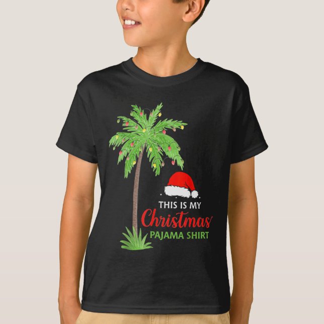 Christmas Palm Tree This Is My Christmas Pajama Xm T Shirt (Framsida)