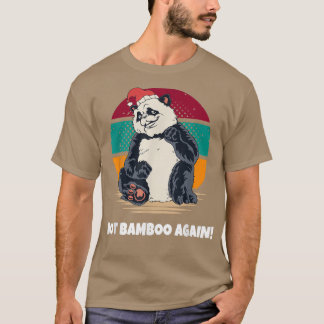 Christmas Panda Santa Retro Vintage Sunset Happy H T Shirt