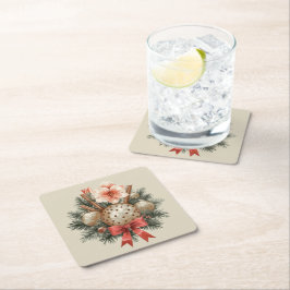 Christmas Panettone Arrangement Underlägg Papper Kvadrat