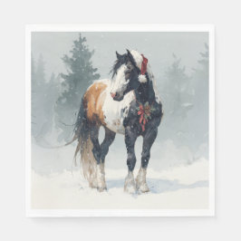 Christmas Paper Napkin / Beautiful Paint Horse  Pappersservett