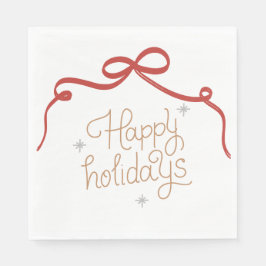 Christmas Paper Napkin with Bold Holiday Symbols Pappersservett