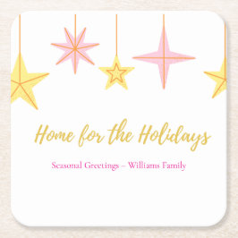 Christmas Paper Napkin with Holiday Motifs Underlägg Papper Kvadrat