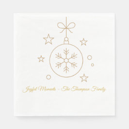 Christmas Paper Napkin with Metallic Foil Accents Pappersservett