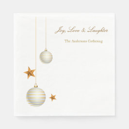 Christmas Paper Napkin with Pinecones & Holly Pappersservett