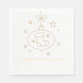 Christmas Paper Napkin with Playful Holiday Icons Pappersservett