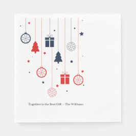 Christmas Paper Napkin with Rustic  Holiday Pappersservett