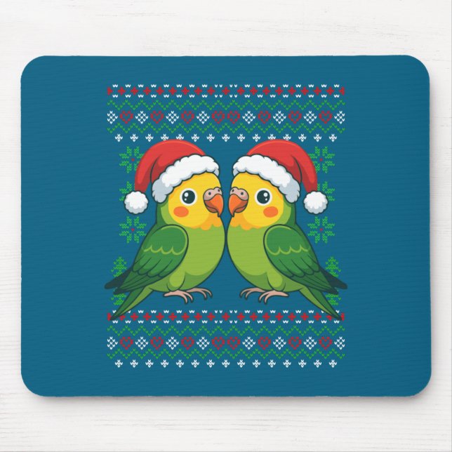 Christmas Parakeet Ugly Xmas Sweater Parakeets Lon Musmatta (Framsidan)