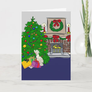 christmas parrot helgkort