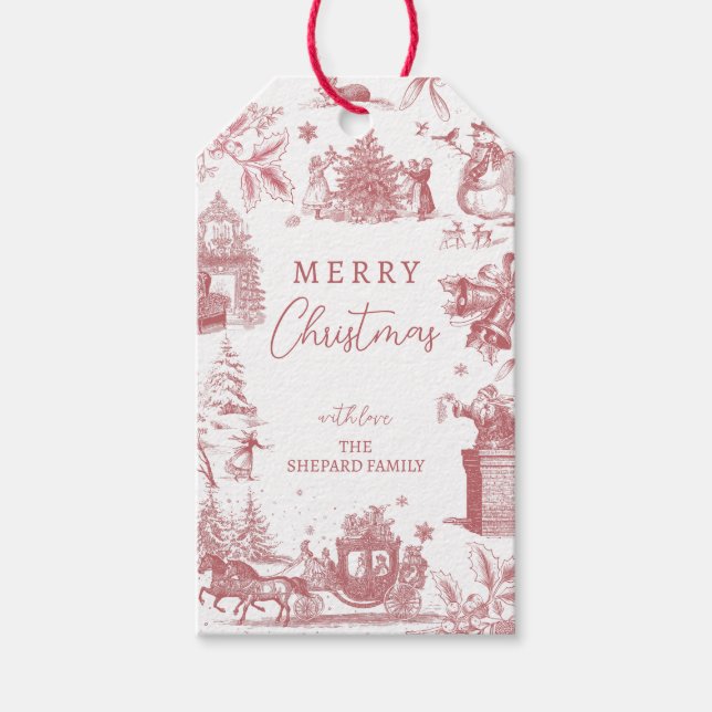 Christmas Party Chinoiserie Presentetikett (Framsidan)