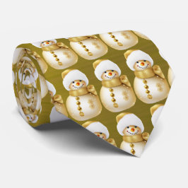 Christmas Party Golden Snowman Winter Holiday Slips