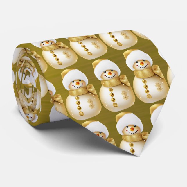 Christmas Party Golden Snowman Winter Holiday Slips (Rullad)