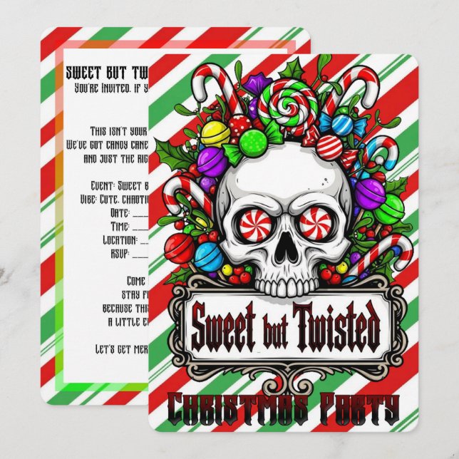 Christmas Party Inbjudningar (Fram/baksida)