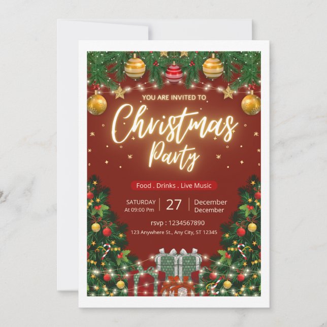 Christmas Party Invitation (Framsida)