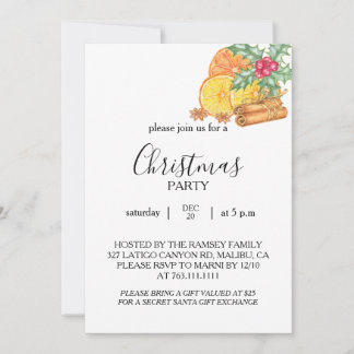 Christmas Party Invitation Card Inbjudningar