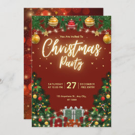 Christmas Party Invitation Flyer Inbjudningar