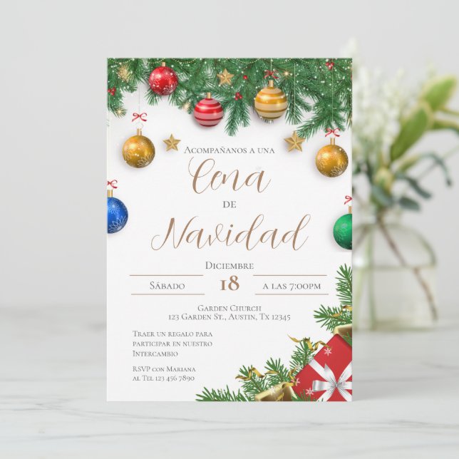 Christmas Party Invitation Inbjudningar (Stående Fram)