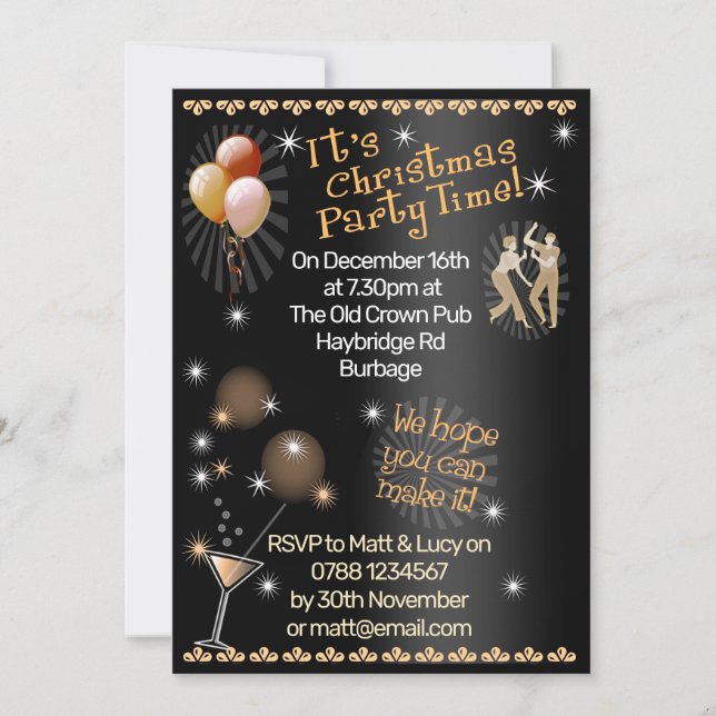 Christmas Party Invitation Inbjudningar (Framsida)