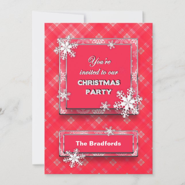 CHRISTMAS PARTY INVITATION - PERSONALIZE FRONT INBJUDNINGAR (Framsida)