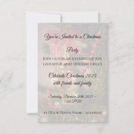 Christmas Party Invitation Personalize Tack Kort