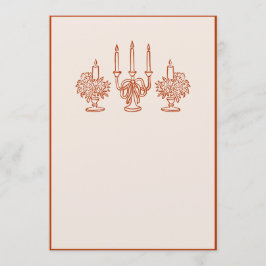 Christmas party invitation with red candle holders inbjudningar