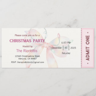 Christmas Party Invitation, Xmas Invite Inbjudningar
