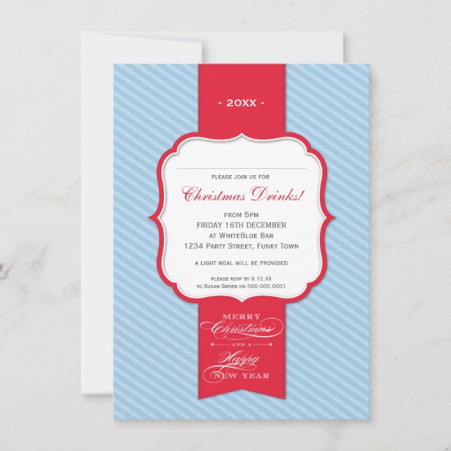 CHRISTMAS PARTY INVITATIONS: lapel 5P Inbjudningar (Framsida)