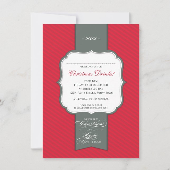 CHRISTMAS PARTY INVITATIONS: lapel 6P Inbjudningar (Framsida)