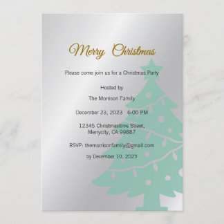Christmas Party Invite, Christmas Dinner Inbjudningar