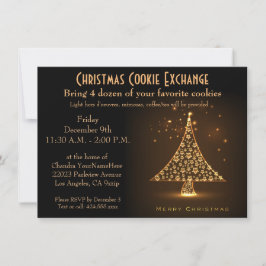 Christmas Party Modern Bronze Inbjudningar