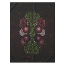 Christmas Party Pink Ornament Green Leaves Black