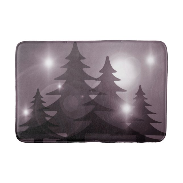 Christmas Party Pink Trees Holiday Winter Elegant Badrumsmatta (Framsidan)