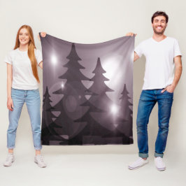 Christmas Party Pink Trees Holiday Winter Elegant Fleecefilt