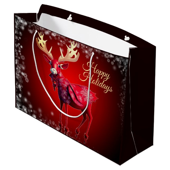 Christmas Party Red Reindeer Winter Holidays (Baksidan Vinklad)