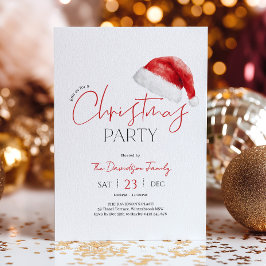 Christmas Party Santa Hat Inbjudningar