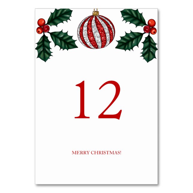 Christmas Party Table number Bordsnummer (Framsidan)