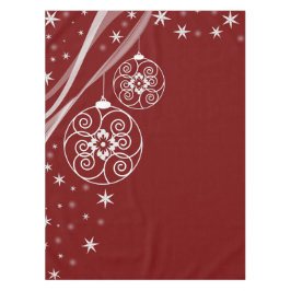 Christmas Party White Ornaments Stars Red Elegant