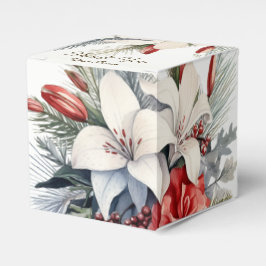 Christmas Party White Red Flowers Holidays Elegant Presentaskar