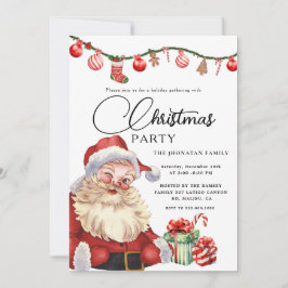 Christmas Party Winter Botanical Inbjudningar