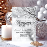 CHRISTMAS PARTY Winter Wonderland Snö 3" x 5" Inbjudningar<br><div class="desc">STORLEK: 3x5" - Andra tillgängliga storlekar Personlig Modern Vinter Wonderland jul Party-inbjudningar i svartvitt färg. Bakgrund i ljus och snö, snöflingor och träd gren. Redigerbar mall - lägg bara till texten. Du kan ändra teckensnitt, färg och storlekt. Perfekt för party hemma, kontor party, helgdag middag party bash eller någon annan...</div>