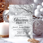 CHRISTMAS PARTY Winter Wonderland Snö 3" x 5" Inbjudningar<br><div class="desc">STORLEK: 3x5" - Andra tillgängliga storlekar Personlig Modern Vinter Wonderland jul Party-inbjudningar i svartvitt färg. Bakgrund i ljus och snö, snöflingor och träd gren. Redigerbar mall - lägg bara till texten. Du kan ändra teckensnitt, färg och storlekt. Perfekt för party hemma, kontor party, helgdag middag party bash eller någon annan...</div>