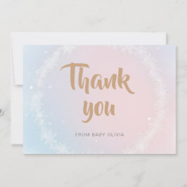 Christmas Pastel Winter Snowflake Baby Shower Tack Kort