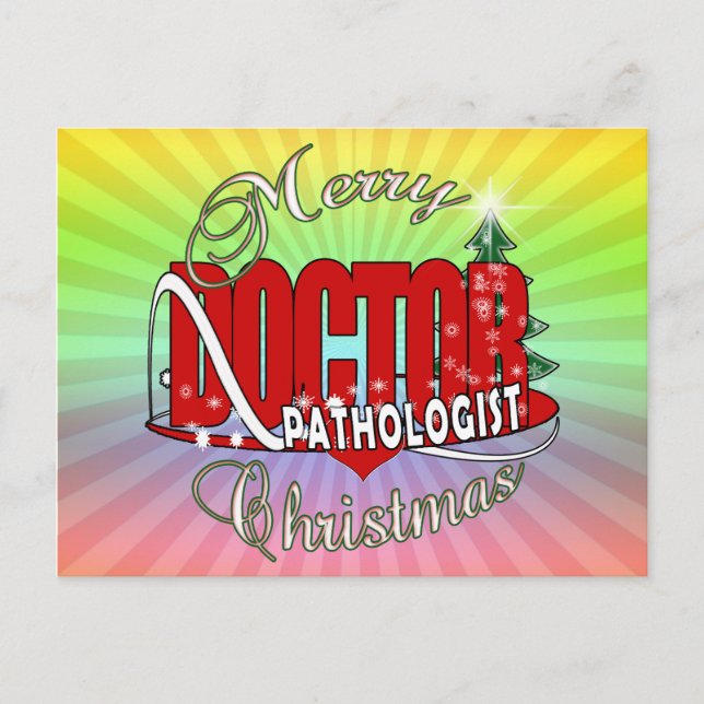CHRISTMAS PATHOLOGIST DOKTOR HELG VYKORT (Framsida)